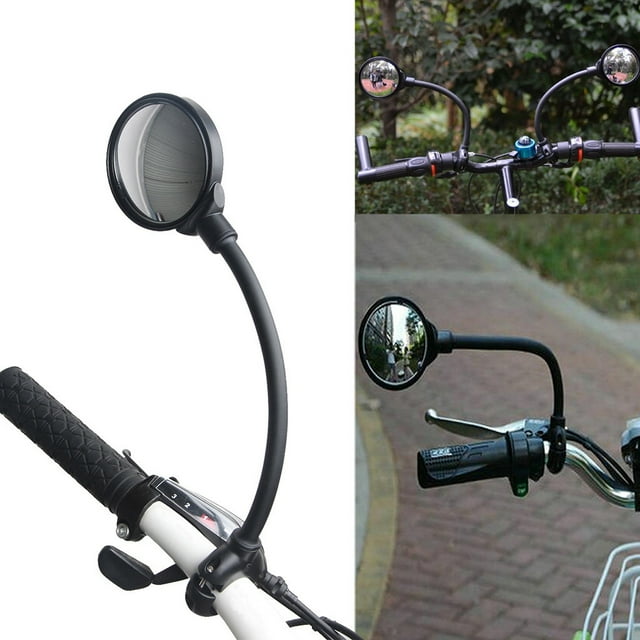 Xihbxyly Espejo Retrovisor Ajustable para Bicicleta, Rotación de 360°, Fácil Instalación, Diseño Ligero, Ajuste Versátil Al Manillar, Visibilidad Trasera Mejorada, Equipo de Seguridad para Ciclismo,