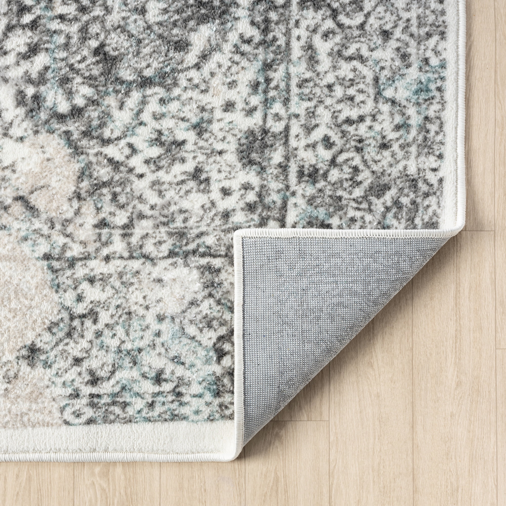 Ox Bay Bethany 2' x 7' Beige/Blue Diamond Durable Indoor Area Rug