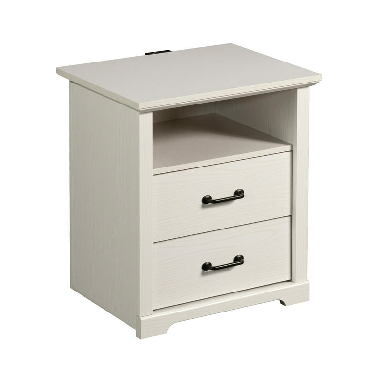 Mainstays Harrington 2-Drawer Nightstand, White photo 2