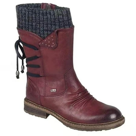 

Tuscom Winter New Woolen Yarn Snow Boots Back Strap Plus Size Casual Shoes Waterproof Anti-slip Warm Snow Boots for Women