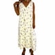 thumbnail image 4 of TaTaai Loose Printed Dress Satin Fabric Women's Fashion Off-Shoulder V-Neck Short Sleeve Spring Summer Daily Vacation Date Midi Dress Gift, 4 of 6