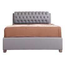 Passion Furniture Marilla Light Grey King Panel Beds