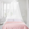 thumbnail image 2 of Forma redonda superior mosquitera cama dosel niños mosquitera para cama de 1,5 m (blanco), 2 of 8