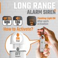 thumbnail image 2 of Llavero de alarma personal para la protección de la seguridad de las mujeres – USB recargable 130 dB Silbato de sonido de sirena de autodefensa con luz led – Alerta de seguridad de emergencia, 2 of 7