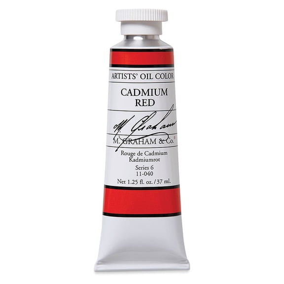 M. Graham Artists' Oil Color - Cadmium Red, 37 ml tube