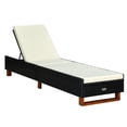 thumbnail image 1 of vidaXL Sunbed with Cushion Poly Rattan Black, 1 of 5