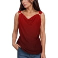 thumbnail image 2 of Chbgutlmr Womens Tank Tops Sleeveless Eyelet Cowl Neck Tunic Tops Casual Summer Dressy Trendy Blouse Shirts, 2 of 6