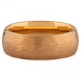 thumbnail image 2 of Gold Plated Hammered Satin Finish Tungsten Ring, 2 of 2