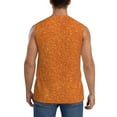 thumbnail image 4 of Balery Orange Glitter Men's Sleeveless Muscle Shirts Workout Tank Top, Moisture Wicking, Odor Protection-Large, 4 of 8