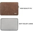 thumbnail image 2 of RAINYEAR 15 Inch Laptop Sleeve PU Suede Leather Case Protective Cover Water Resistant Carrying Bag Compatible with New 15.4 MacBook Pro Touch Bar Specially for Model A1938 A1707 A1990 (Brown), 2 of 7