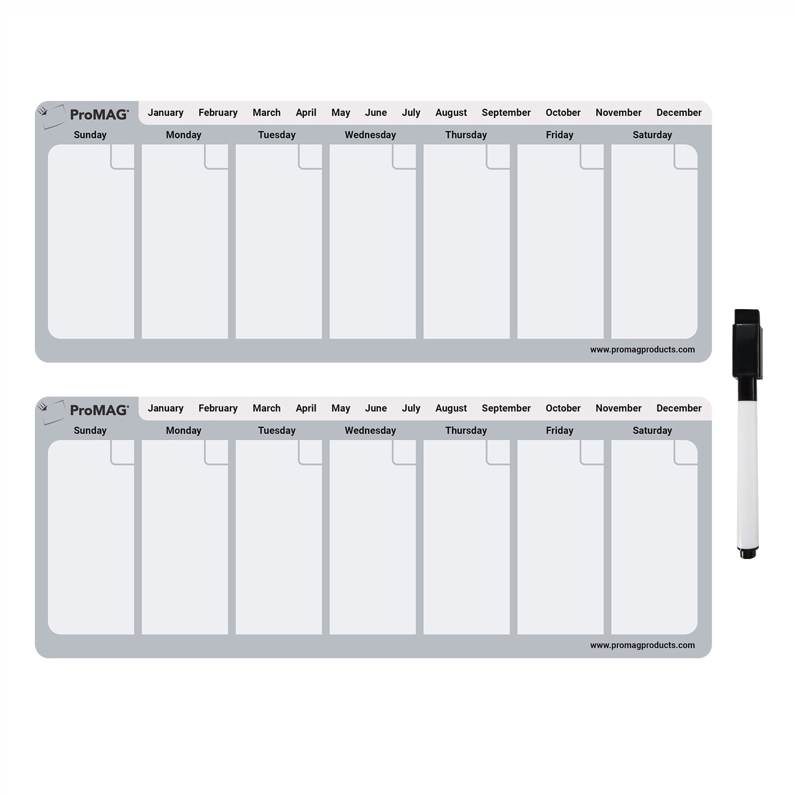 Weekly Dry Erase Calendar ProMAG 4.25 x 11 Inches