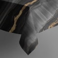 thumbnail image 5 of Black Gold Marble Pattern Square Tablecloth,Waterproof Square Table Cover,Wipeable Spillproof Washable Table Cover for Home Kitchen Party Decor 60"x60"(152x152cm), 5 of 6