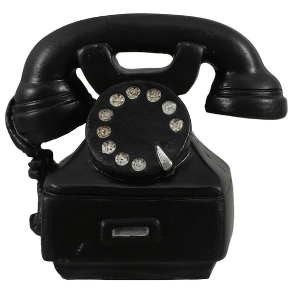 HOMEMAXS Vintage Mini Telephone Model Retro Telephone Ornaments Miniature Dollhouse Furniture Old Fashioned Telephone for Home Dollhouse Decor