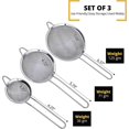 thumbnail image 4 of Sieve Set In Three Different Sizes - Metal Sieve Made Of Stainless Steel, Fine Mesh Sieve - Kitchen Sieve Stainless Steel, 4 of 5