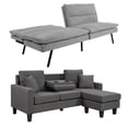 thumbnail image 1 of Set Sala Esquinera Modular Vince Gris Oxford + Sofá Cama Element Gris Claro Easy Living, 1 of 10