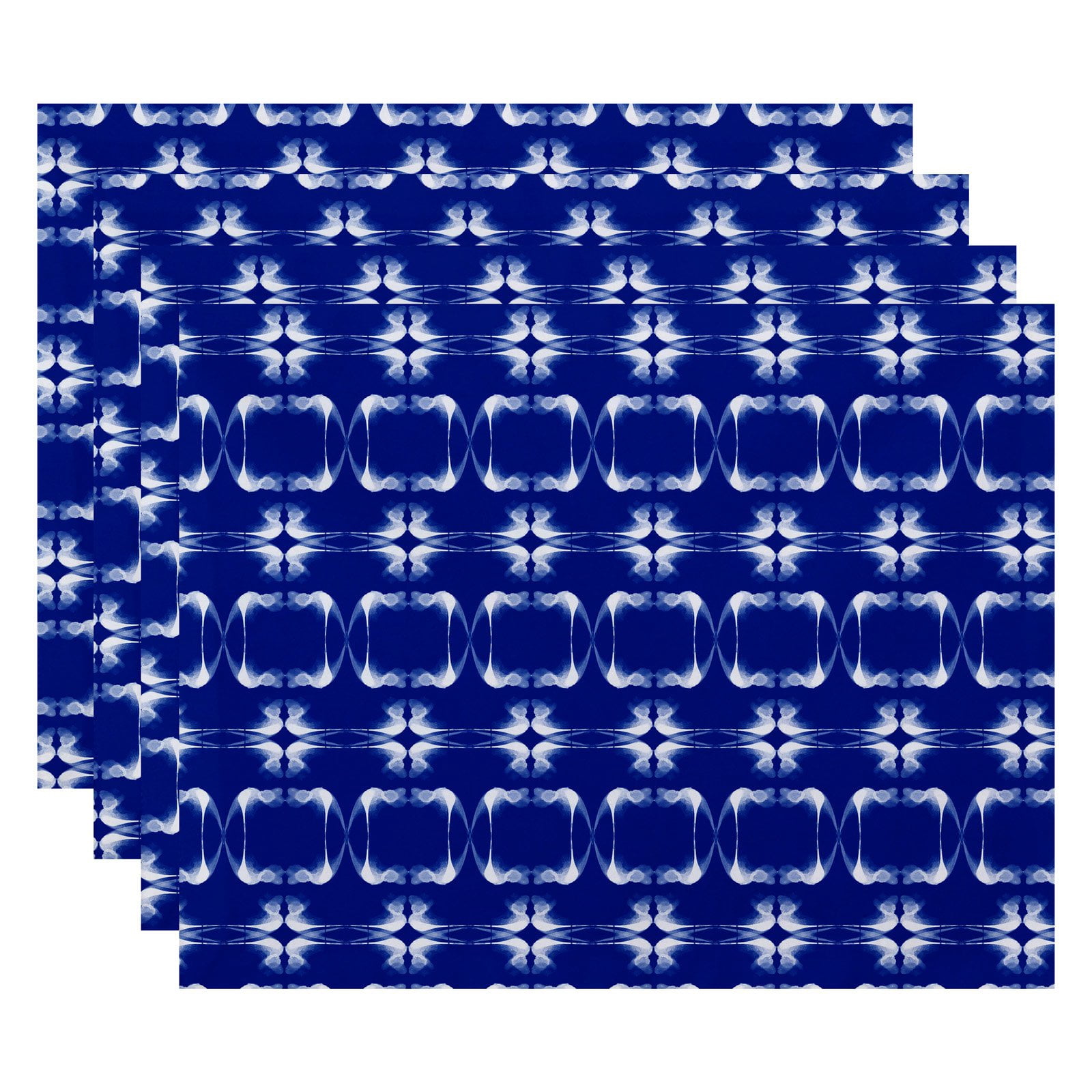 Simply Daisy 18" x 14" Summer Picnic Geometric Print Placemat, Set of 4