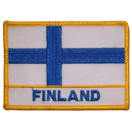 Finland Ribbons - Finland Flag Patch 2 1/2
