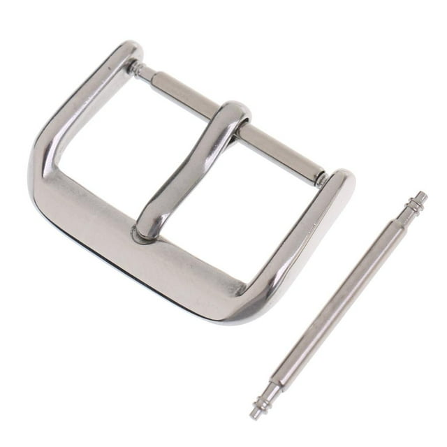 Hebilla de cinturón de moda de acero inoxidable con hebilla de pasador, cuero, 20mm