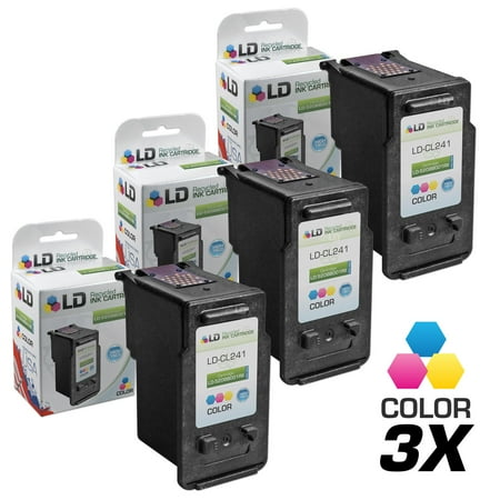LD © Canon Remanufactured CL241XL Set of 3 Color High Yield Ink Cartridges Includes: 3 Color 5208B001RII for use in Canon PIXMA MG2120  MG3122  MG3222  MX372  MX432  MX452  MX459  MX472  MX479  MX512