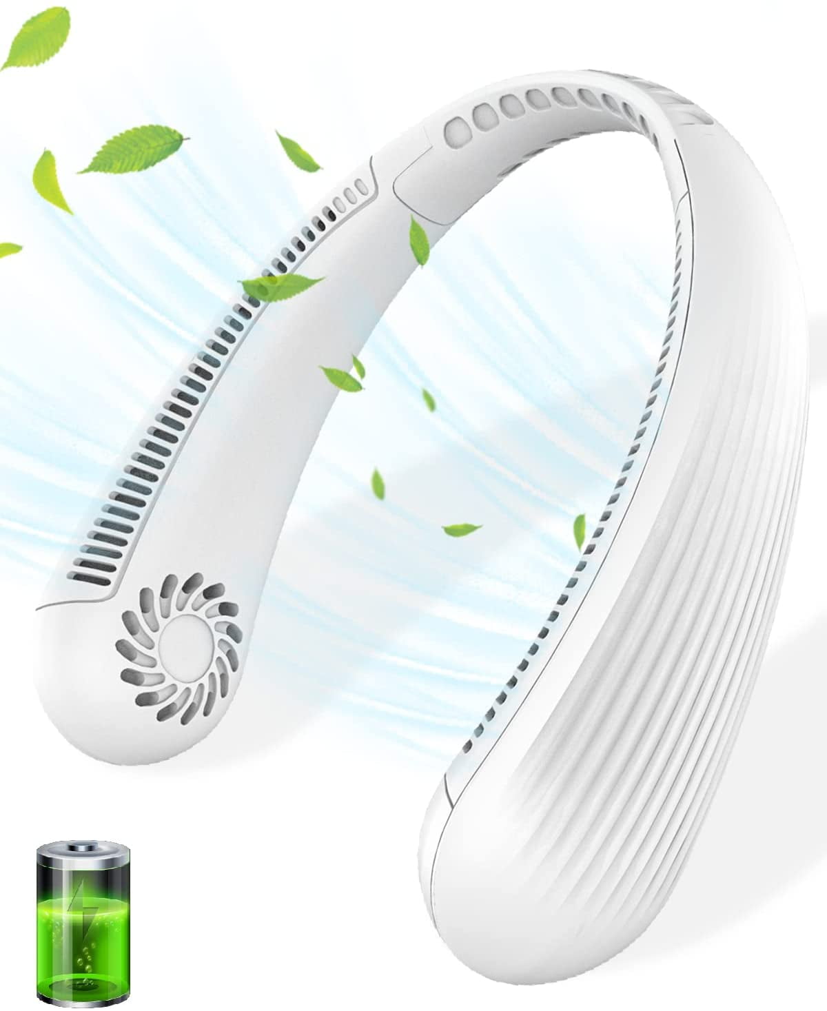 Personal Bladeless Neck Fan,Portable Hanging Neck Sports Fan with 360