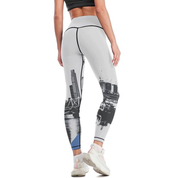 Singapor High Waisted Leggings for Women Regular & Plus - No See Through Tummy Control Cycling Workout Yoga Pants without Pockets M