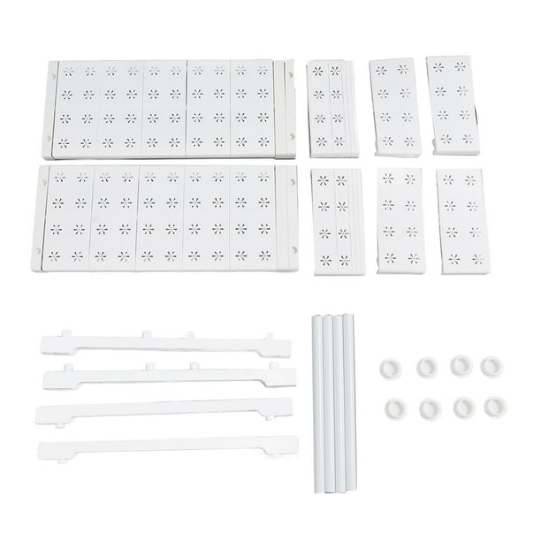 Estantería extensible para armario, estantería de almacenamiento ajustable, ancho 48 cm, altura 32 cm, largo 67-88 cm.