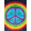 Sunshine Joy Rasta Tie-Dye Peace Sign Tapestry - 60x90 Inches - Dorm Decor - Beach Sheet - Hanging Wall Art