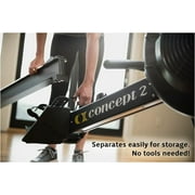 Concept2 RowErg Model D Indoor Rowing Machine - PM5 Monitor, Device Holder, Adjustable Air Resistance, Easy Storage with Black Sweat Towel