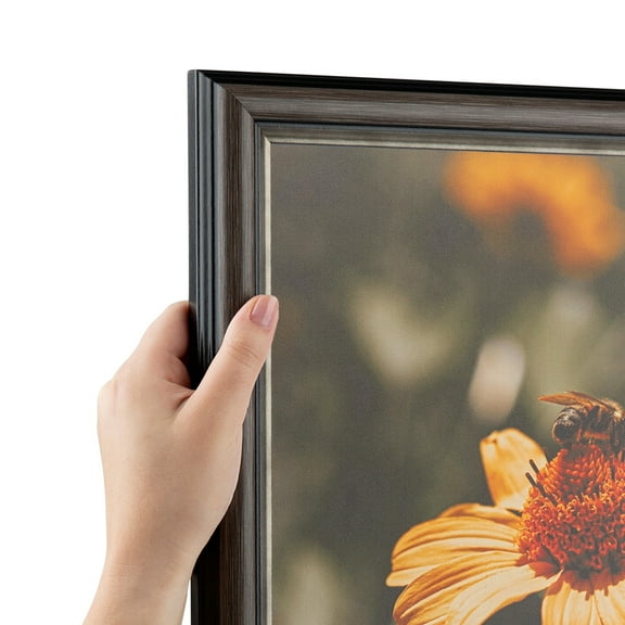 ArtToFrames 8.5x14 Inch Grey and Black Frame Picture Frame, This Gray MDF Poster Frame is Great for Your Art or Photos, Comes with Regular Glass (4448)