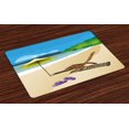 thumbnail image 1 of Ambesonne Summer Place Mats Set of 4, Sunshine Sand Waves, Standard Size, Multicolor, 1 of 4