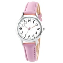 LINEL Mauve Faux Leather Watch Easy Read Dial