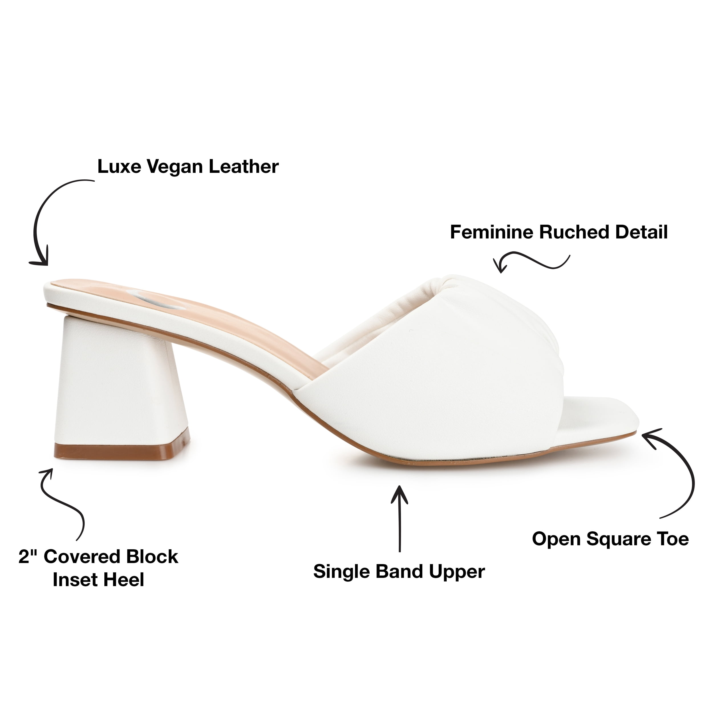 Journee Collection Womens Briarr Open Square Toe Block Heel Sandals