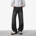 thumbnail image 5 of Mens Jeans Regular Fit Straight Leg Comfortable Denim Pants Lightweight Athletic Fit Outdoor Denim Trousers Black Size M, 5 of 7