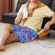 thumbnail image 5 of Balery Colorful Mushrooms Pantalones cortos de pijama de punto de algodón para hombre con cinturilla y bolsillos-Small, 5 of 6