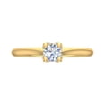 thumbnail image 3 of 1/2 Carat Prong Set Diamond Engagement Ring Band in 14K Yellow Gold (Ring Size 4.25), 3 of 4