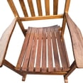 thumbnail image 2 of Kepooman Patio Rocking Chair for Indoor Outdoor Use - Wooden Furniture Adults Rocker for Porch, Balcony, Backyard and Garden Brown, 2 of 7