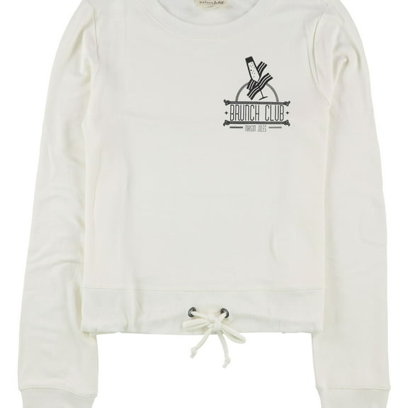maison Jules Womens Brunch Club Sweatshirt, Off-White, XX-Large