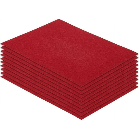 24 PCS Crimson Felt Fabric 8.46x11inch Wide Craft Nonwoven Craft Felt Fabric for Beading and Sewing Embroidery Nonwoven Felt Fabric for DIY Sewing DIY