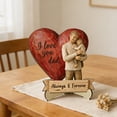 thumbnail image 6 of Wooden Parent Figurine Heart Shaped I Love You Mom and Dad Desk Decor Gift for Fathers Day Mothers Day Birthday Thanksgiving, 6 of 8