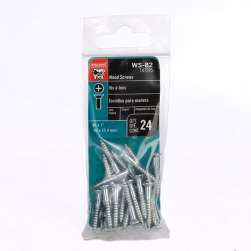 Bulldog Hardware #6 x 1" Wood Screws, 24pk by Newell Rubbermaid