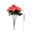 thumbnail image 2 of Ramo de novia de boda de flor de rosa artificial de 10 cabezas, ramo de flores de simulación de oficina en casa, rosa falso, rosa melocotón sidaley HA7036-05B, 2 of 5