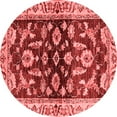 thumbnail image 1 of Ahgly Company Indoor Round Oriental Red Traditional Area Rugs, 3' Round, 1 of 4
