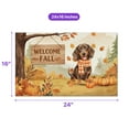 thumbnail image 5 of Welcome Fall Dachshund Cozy Autumn Field Pumpkins Golden Leaves Doormat Wiener Dog Lover Gifts Idea Indoor Outdoor Welcome Mat - 12013, 5 of 5