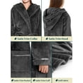 thumbnail image 5 of PAVILIA Plush Hooded Robe For Women | Grey, Fluffy Soft Bathrobe With Hood | Fuzzy Warm Spa Robe, Cozy Fleece Long Robe | Satin Trim, Large-X-Large, 5 of 10