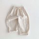 thumbnail image 1 of Pantalones largos de verano para niños, pantalones casuales a rayas, pantalones de playa con cintura elástica, pantalones de algodón para niñas, 1 of 5