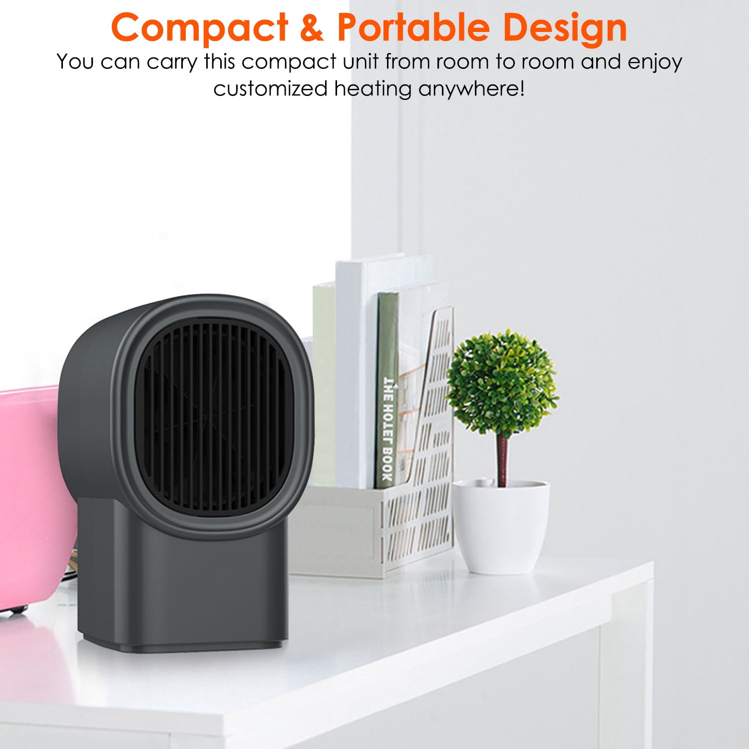 iMountek 500W Portable Electric Space Heater Mini Desktop Fan Heater  Personal Small Space Heater for Home Office - Walmart.com