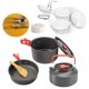 thumbnail image 1 of Eigraketly Paquete de 14 ollas para acampar al aire libre, utensilios de cocina portátiles, antiadherentes, mochileros, lavables, con Kits de desorden para acampar No.01, 1 of 6