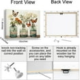 thumbnail image 4 of Beautiful Bathroom Decor Canvas Wall Art Wall Decor Butterfly Flowers Vase Funny Bathroom Signs Framed Poster Artwork Prints Pictures for Farmhouse Bathroom Office Bedroom Living Room 15" x 11.4", 4 of 6