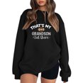 thumbnail image 1 of Gibobby Sudadera oversize mujer Sudadera de manga larga para mujer dobladillo largo bloque de color(Negro,XG), 1 of 3