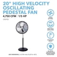 thumbnail image 4 of Perfect Aire 30.75 in. H X 20 in. D Oscillating Pedestal Fan, 4 of 9